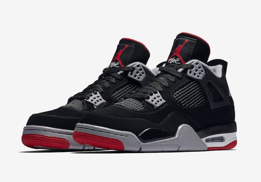 Nike releases official images of the Black and Red Air Jordan 4 ...