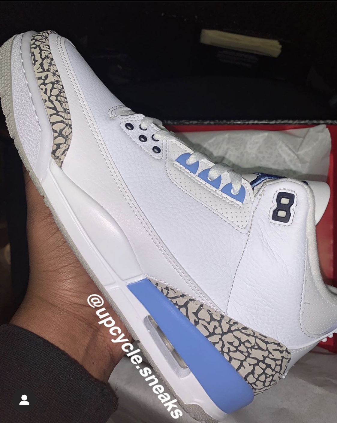 Check out these images of the “UNC” Air Jordan 3 | Sneaker Shop Talk