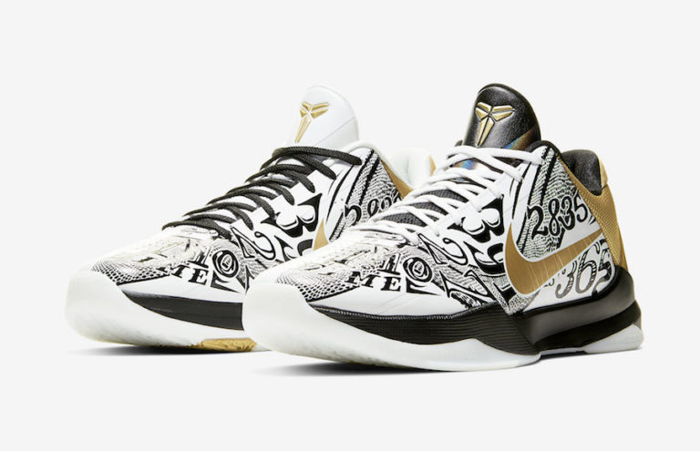 kobe bryant shoes white and gold