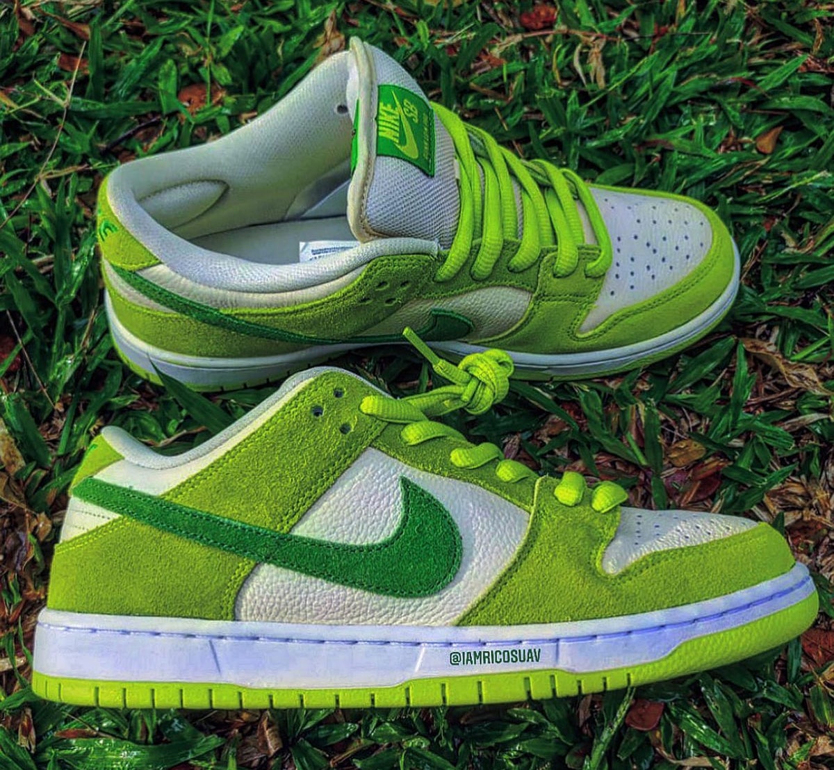 An initial look at the ”Green Apple” Nike Dunk Low SB Sneaker Shop Talk