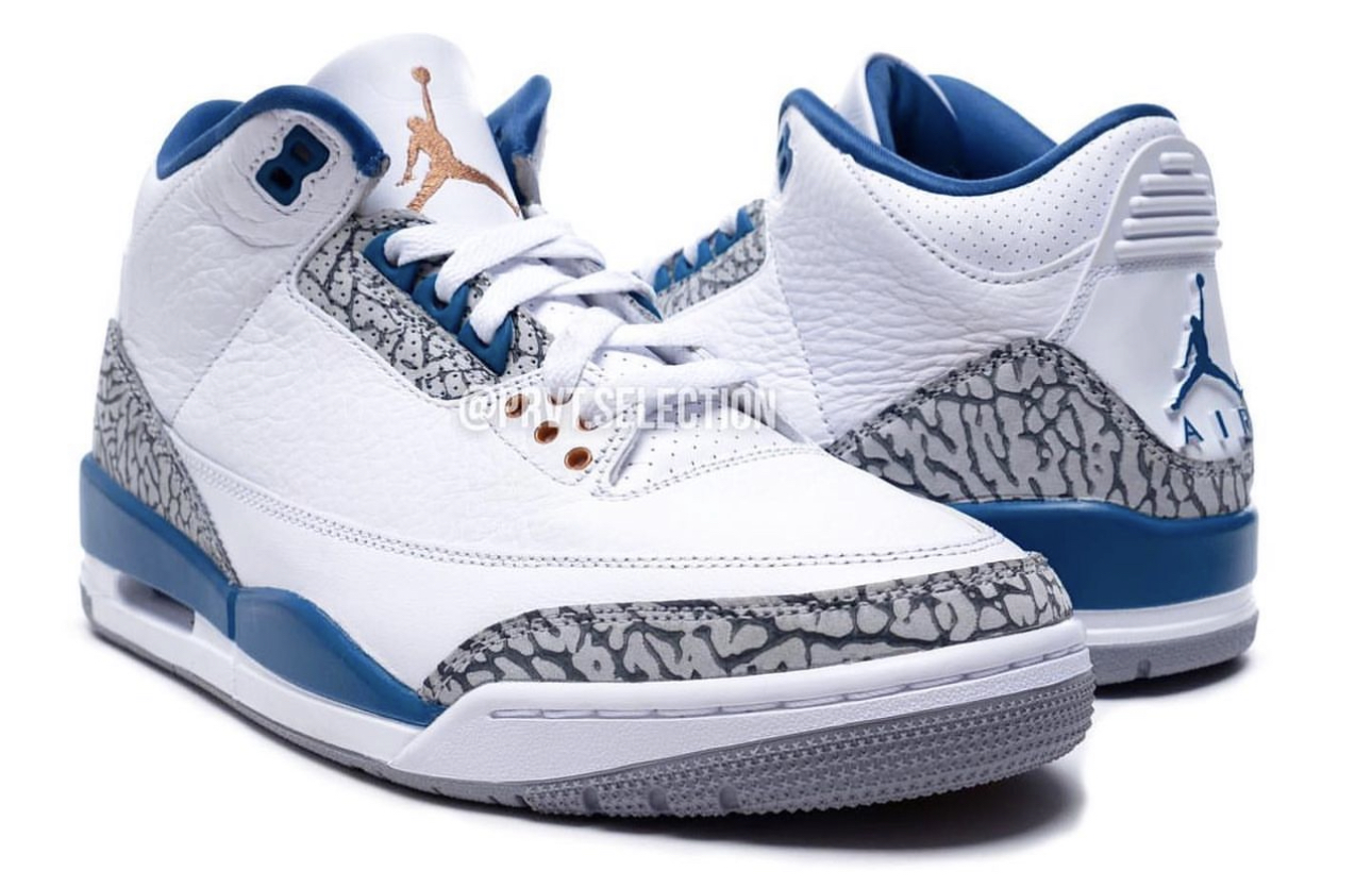 Take a look at these images of the ‘Wizards PE” Air Jordan 3 Sneaker